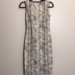 Joseph Ribkoff Beige and Gold Bodycon dress 2